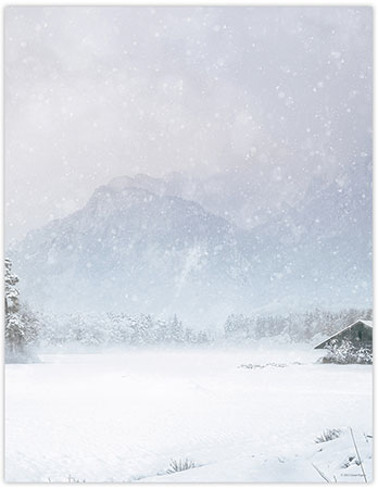 Imprintable 8 1/2" x 11" Blank Stock - Snowy Mountain Letterhead by Great Papers Imprintable 8 1/2" x 11" Blank Stock - Snowy Mountain Letterhead by Great Papers