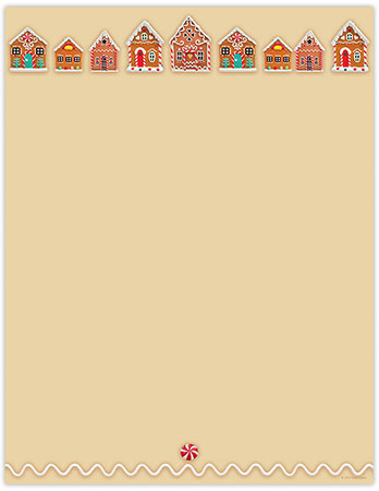 Imprintable 8 1/2" x 11" Blank Stock - Gingerbread Sugarplum Letterhead by Great Papers Imprintable 8 1/2" x 11" Blank Stock - Gingerbread Sugarplum Letterhead by Great Papers