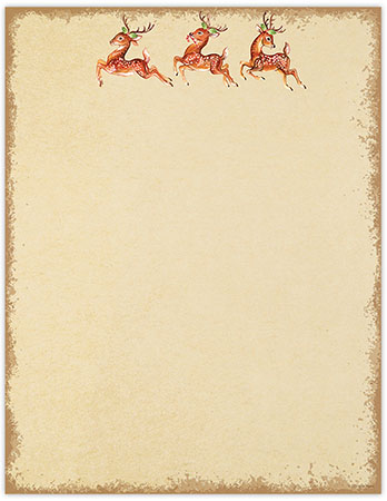 Imprintable 8 1/2" x 11" Blank Stock - Classic Reindeer Letterhead by Great Papers Imprintable 8 1/2" x 11" Blank Stock - Classic Reindeer Letterhead by Great Papers