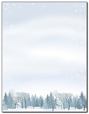 Imprintable 8 1/2" x 11" Blank Stock - Winter Wonderland Letterhead by Great Papers