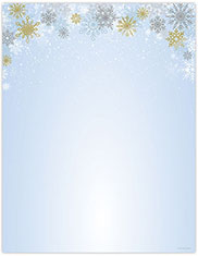 Imprintable 8 1/2" x 11" Blank Stock - Snowy Day Foil Letterhead by Great Papers