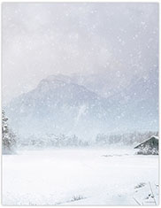 Imprintable 8 1/2" x 11" Blank Stock - Snowy Mountain Letterhead by Great Papers