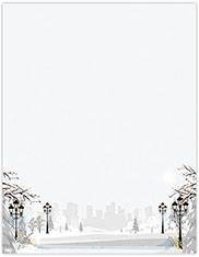 Imprintable 8 1/2" x 11" Blank Stock - Winter Wonderland Walkway Letterhead by Great Papers