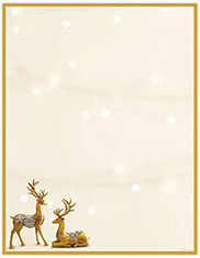 Imprintable 8 1/2" x 11" Blank Stock - Holiday Reindeer Letterhead by Great Papers