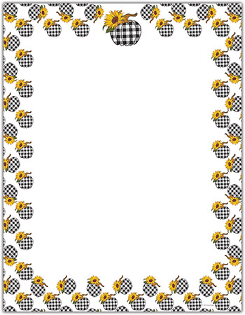 Imprintable Blank Stock - Sunny Plaid Pumpkin  Letterhead by Great Papers