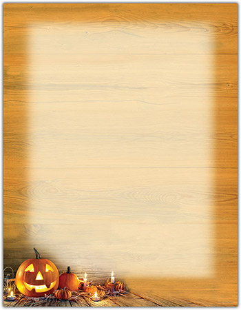Imprintable Blank Stock - Pumpkin Farmhouse Letterhead by Great Papers