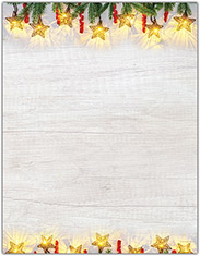 Imprintable 8 1/2" x 11" Blank Stock - Holiday Star Letterhead by Great Papers