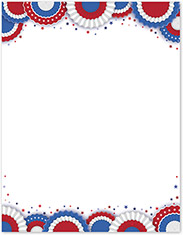Imprintable 8 1/2" x 11" Blank Stock - Patriotic Fan Letterhead by Great Papers
