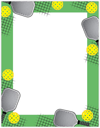 Printable 8 1/2" x 11" Blank Stock - Pickleball Dink Rally Letterhead by Great Papers