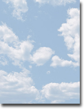 Imprintable Blank Stock - Clouds Letterhead by Masterpiece Studios