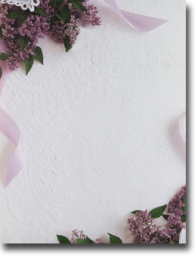 Imprintable Blank Stock - Lilacs & Lace Letterhead by Masterpiece Studios