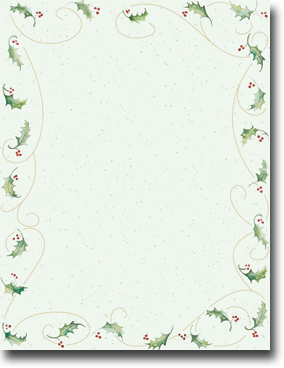 Imprintable Blank Stock - Holly Bunch Letterhead by Masterpiece Studios
