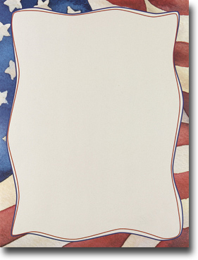 Imprintable Blank Stock - Patriotic Letterhead by Masterpiece Studios