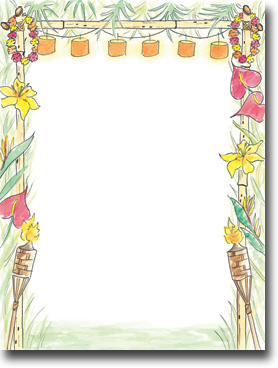 Imprintable Blank Stock - Luau Letterhead by Masterpiece Studios