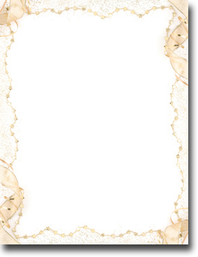 Imprintable Blank Stock - Gold Party Letterhead by Masterpiece Studios