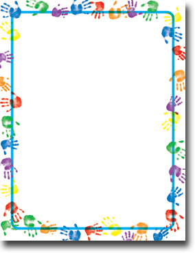 Imprintable Blank Stock - Baby Handprints Letterhead by Masterpiece Studios