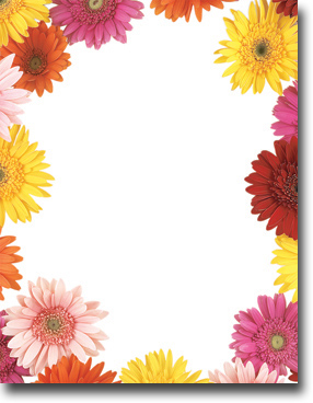 Imprintable Blank Stock - Gerbera Daisies Letterhead by Masterpiece Studios Imprintable Blank Stock - Gerbera Daisies Letterhead by Masterpiece Studios