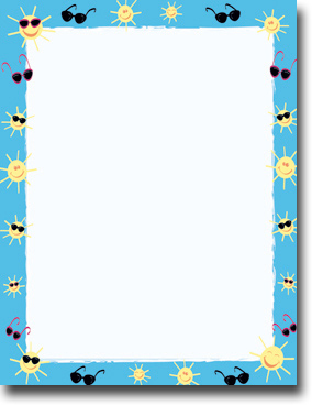 Imprintable Blank Stock - Suns & Shades Letterhead by Masterpiece Studios