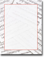 Imprintable Blank Stock - Sheet Music Letterhead by Masterpiece Studios