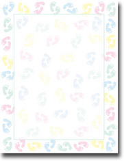 Imprintable Blank Stock - Baby Feet Letterhead by Masterpiece Studios