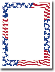 Imprintable Blank Stock - Stars & Stripes Letterhead by Masterpiece Studios