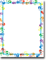 Imprintable Blank Stock - Baby Handprints Letterhead by Masterpiece Studios