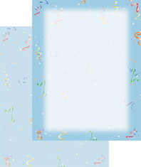Imprintable Blank Stock - Party Streamers Letterhead by Masterpiece Studios