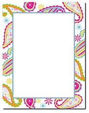 Imprintable Blank Stock - Patterned Paisley Letterhead by Masterpiece Studios