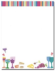 Imprintable Blank Stock - Wine & Grapes Letterhead by Masterpiece Studios