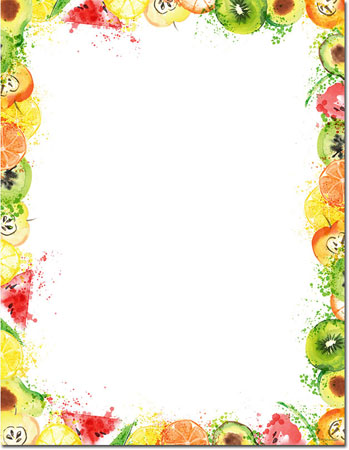 Imprintable Blank Stock - Fruit Splash Letterhead by Masterpiece Studios Imprintable Blank Stock - Fruit Splash Letterhead by Masterpiece Studios