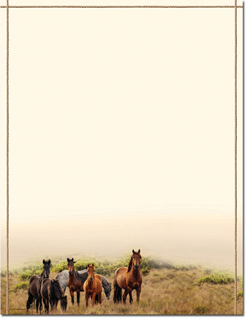 Imprintable Blank Stock - Horse Meadow Letterhead by Masterpiece Studios