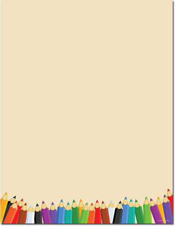 Imprintable Blank Stock - Back To School Letterhead by Masterpiece Studios