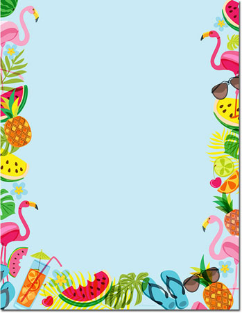 Imprintable Blank Stock - Tropical Vibes Letterhead by Masterpiece Studios