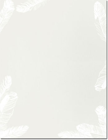 Imprintable Blank Stock - Soft Feathers Letterhead by Masterpiece Studios Imprintable Blank Stock - Soft Feathers Letterhead by Masterpiece Studios