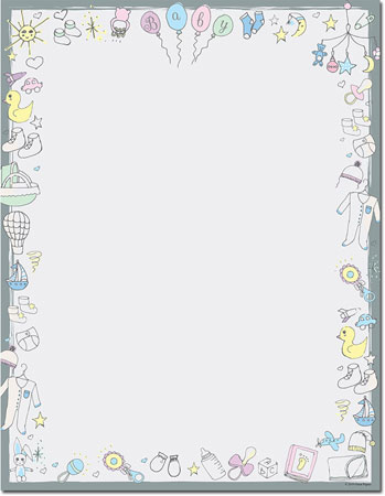 Imprintable Blank Stock - Baby Time Letterhead by Masterpiece Studios Imprintable Blank Stock - Baby Time Letterhead by Masterpiece Studios