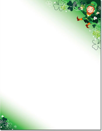 Imprintable Blank Stock - Happy Leprechaun Letterhead by Masterpiece Studios