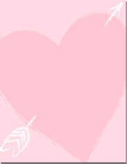 Imprintable Blank Stock - Heart Of Love Letterhead by Masterpiece Studios