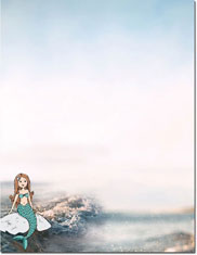 Imprintable Blank Stock - Magical Mermaid Letterhead by Masterpiece Studios