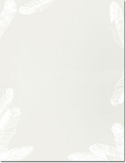 Imprintable Blank Stock - Soft Feathers Letterhead by Masterpiece Studios