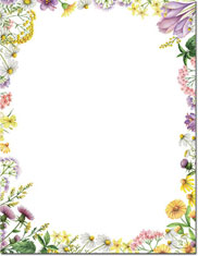 Imprintable Blank Stock - Flower Meadows Letterhead by Masterpiece Studios