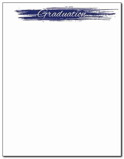 Imprintable Blank Stock - Graduation Statement Letterhead by Masterpiece Studios