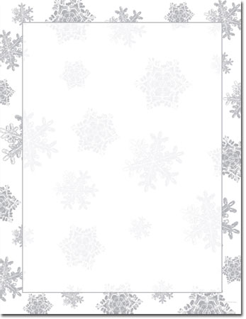 Imprintable Blank Stock - Icy Flakes Silver Foil Letterhead by Masterpiece Studios
