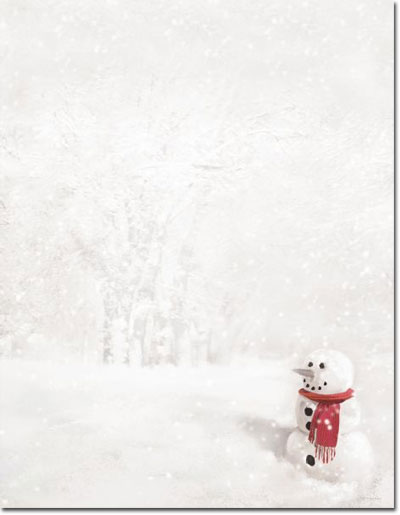 Imprintable Blank Stock - Snowman in Red Scarf Letterhead by Masterpiece Studios Imprintable Blank Stock - Snowman in Red Scarf Letterhead by Masterpiece Studios
