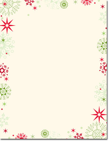 Imprintable Blank Stock - Red & Green Flakes Letterhead by Masterpiece Studios