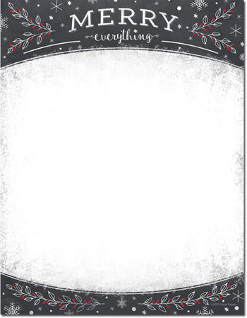Merry Everything Imprintable Blank Stock Holiday Letterhead by Masterpiece Studios Merry Everything Imprintable Blank Stock Holiday Letterhead by Masterpiece Studios