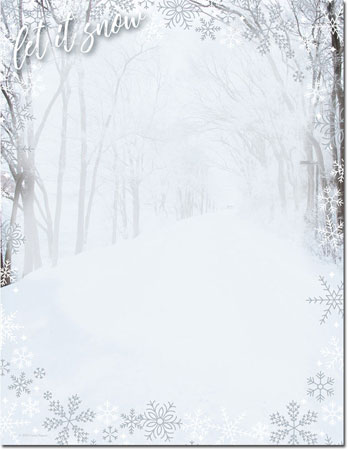 Let It Snow Imprintable Blank Stock Holiday Letterhead by Masterpiece Studios Let It Snow Imprintable Blank Stock Holiday Letterhead by Masterpiece Studios