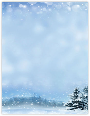 Beautiful Winter Imprintable Blank Stock Holiday Letterhead by Masterpiece Studios Beautiful Winter Imprintable Blank Stock Holiday Letterhead by Masterpiece Studios