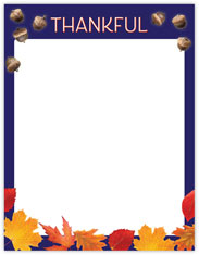 Thankful Imprintable Blank Stock Holiday Letterhead by Masterpiece Studios