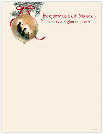 Imprintable Blank Stock - Holy Family Holiday Letterhead by Masterpiece Studios (OOS) Imprintable Blank Stock - Holy Family Holiday Letterhead by Masterpiece Studios (OOS)