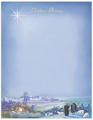 Imprintable Blank Stock - Wondrous Light Holiday Letterhead by Masterpiece Studios